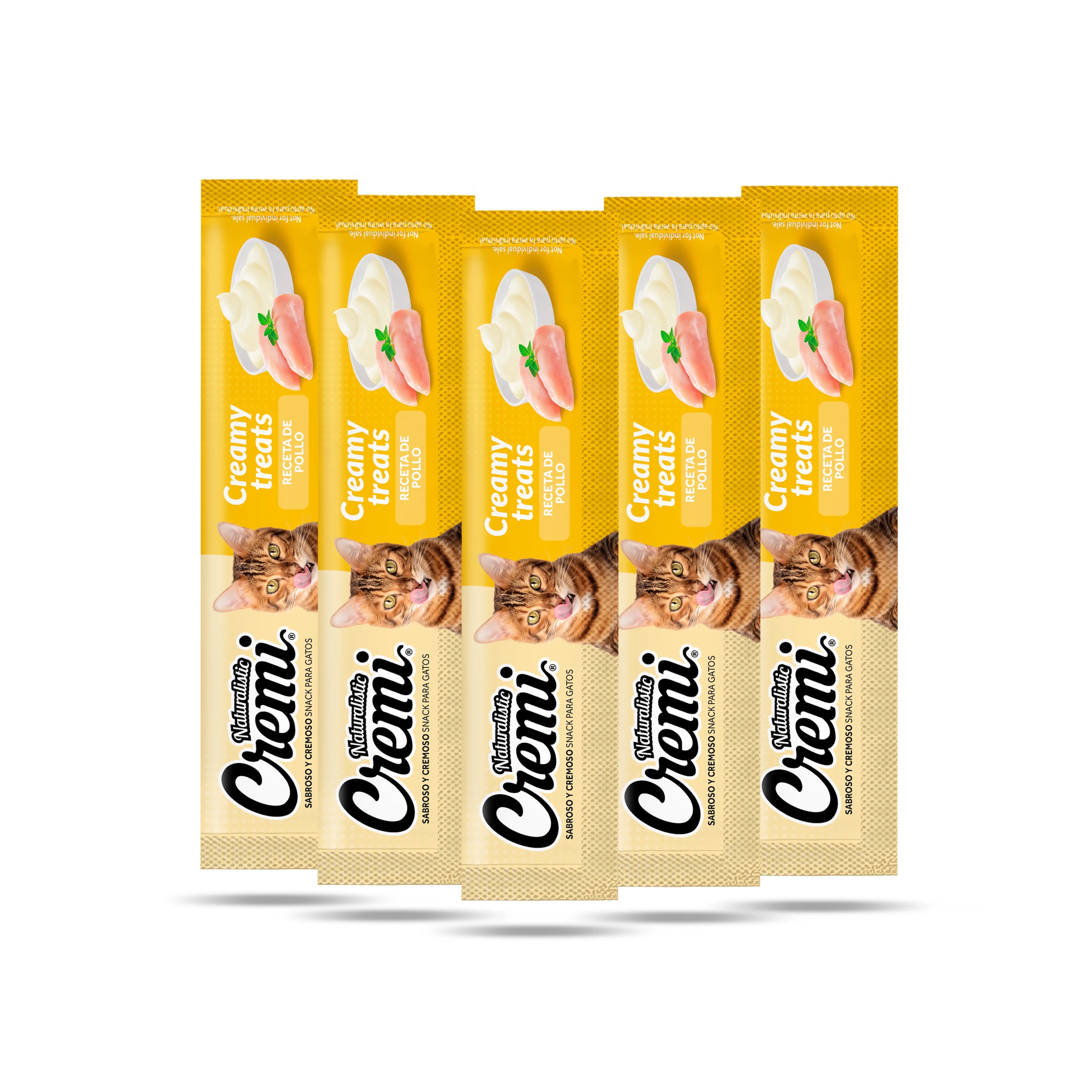 Snack Cremoso para Gato Cremi Sabor Pollo 5 Un.