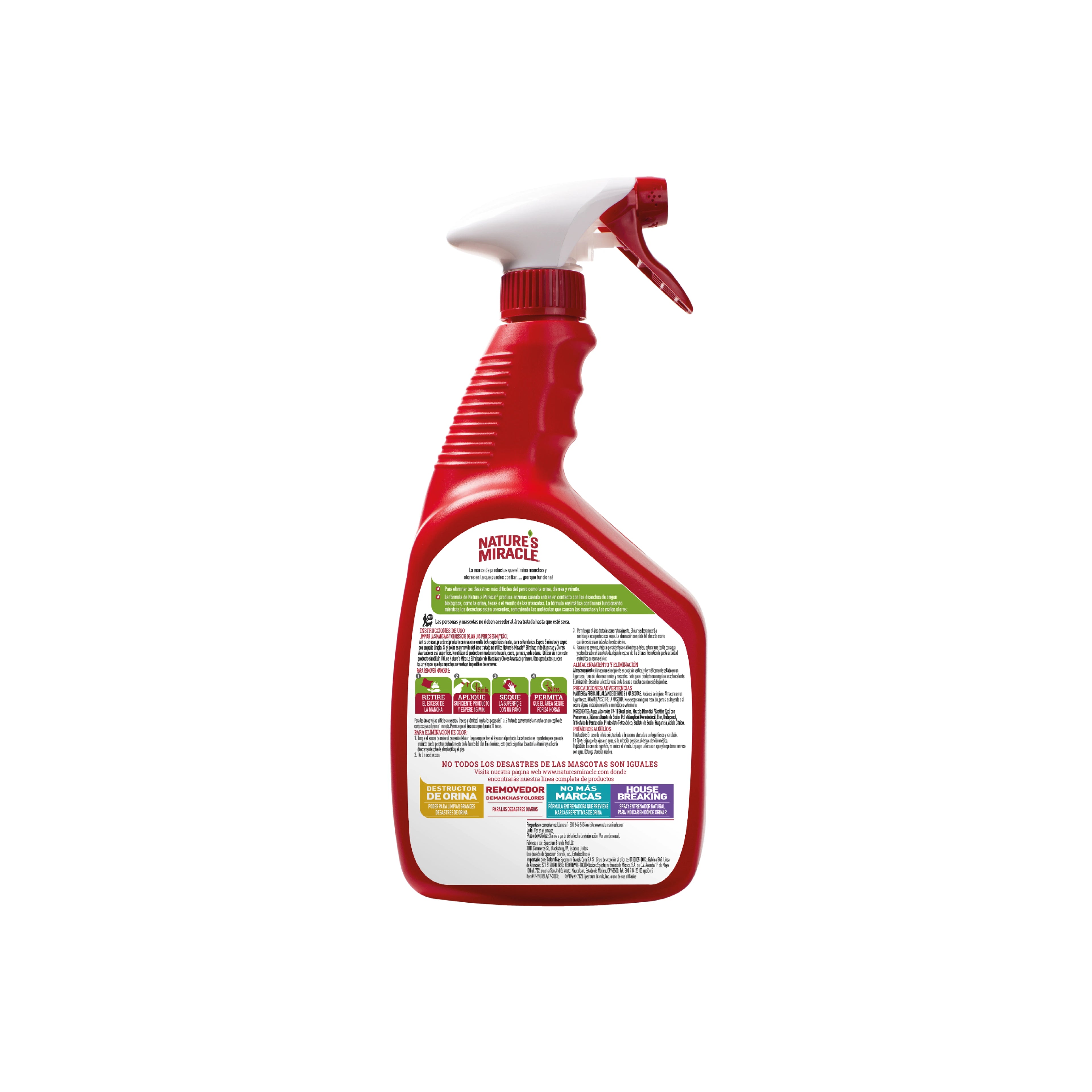 Eliminador de Manchas y Olores de Perro Avanzado Nature's Miracle 946 ml.